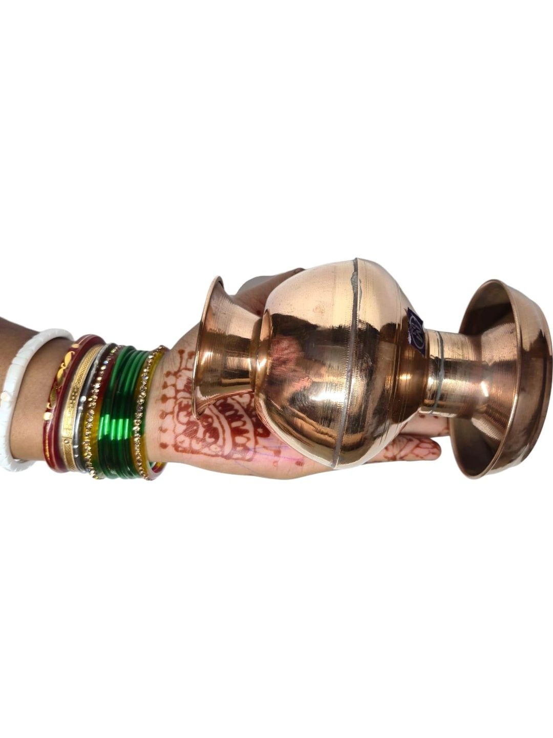 Image 5 of HATEKHORI Copper Devi Lota - Kalash