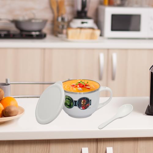 Image 4 of Jaypee Plus Stainless Steel Disney Printed Souptok Prime Soup Bowl with Lid & Spoon 700 Ml