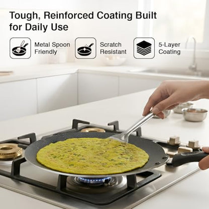 Image 8 of Prestige Omega Deluxe Granite Flat Dosa Tawa 28 cm