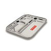 Image 1 of Default Title for the product HAZEL Pav Bhaji Plates for Restaurant Stainless Steel Compartment Plate 22 cm