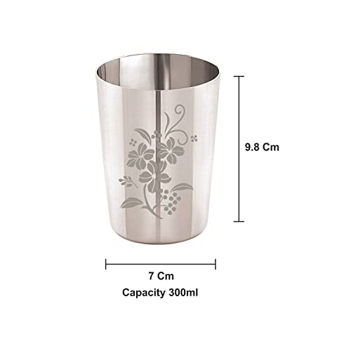 Image 2 of neelam Stainless Steel Glass Set of 12, 400 ml