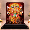 Image 1 of Default Title for the product Panchmukhi Hanuman Small Wooden Idol 4x5 Inch Golden Glow HD Printed Home Decor