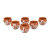 Image 1 of Default Title for the product Mitti Cool Earthen Clay Jully Cup Set (150 ml.) White Panting (Swans)
