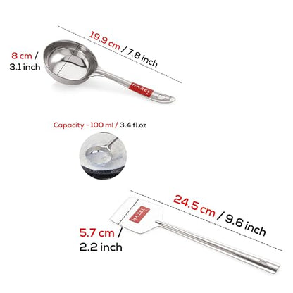 Image 4 of HAZEL Stainless Steel Ladle & Tavetha Set of 2