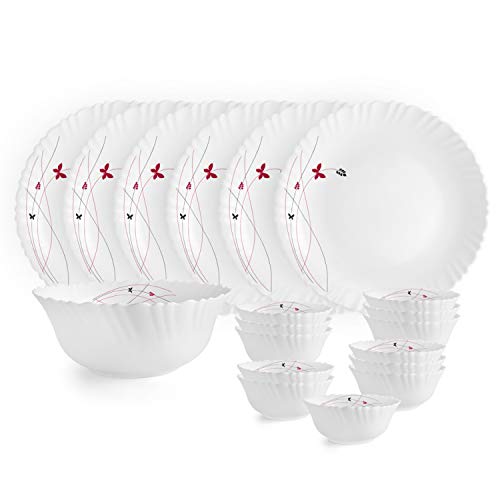 Image 4 of 19 pieces for the product CELLO Lush Fiesta Dazzle Series Opalware Dinner Set