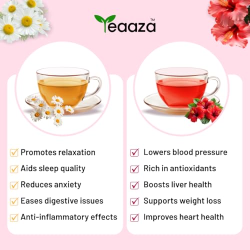 Image 3 of Teaaza Combo – Chamomile Flower Tea - 50G & Hibiscus Flower Tea - 50G