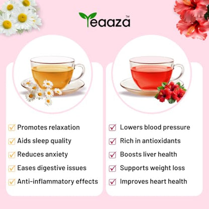 Image 3 of Teaaza Combo – Chamomile Flower Tea - 50G & Hibiscus Flower Tea - 50G