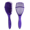 Image 1 of Default Title for the product ZEYU Detangler Hairbrush for Curly Hair – 8-Row Flexible & Soft Nylon Bristles- Blue
