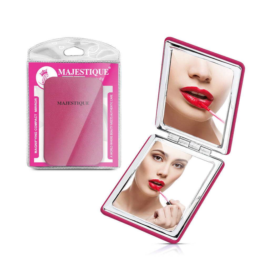 Image 1 of 1 pc for the product Majestique Compact Hand Mirror, Leatherette Texture For Men And Women