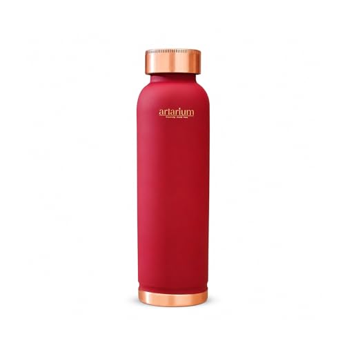 Image 3 of Copper Bottle Magenta Color for the product Artarium Copper Water Bottle