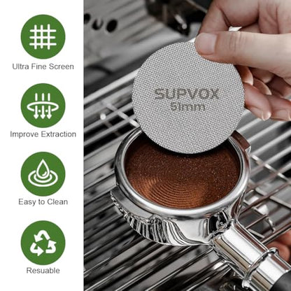 Image 4 of Supvox 51mm Reusable Puck Screen for Espresso Portafilter 1.7mm Thickness