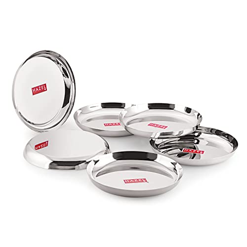 Image 8 of Silver / 6 / 25cm for the product HAZEL Steel Plates Set