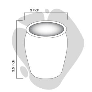 Image 3 of Mitti Cool Clay Earthen Eco Friendly Dinner Glass Set White Painting Swan (200 ml)