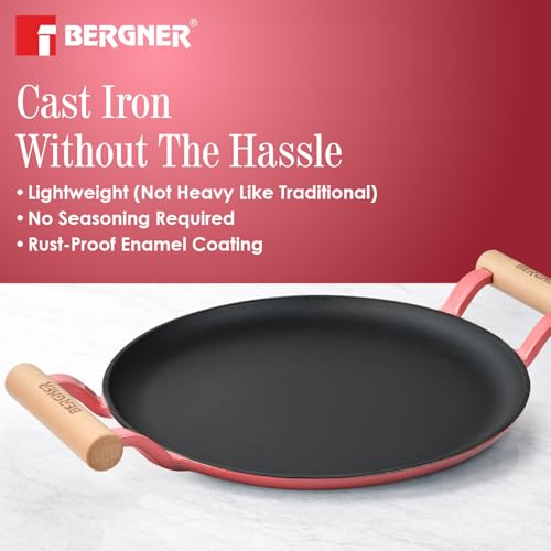 Image 5 of BERGNER Excalibur Lightweight Cast Iron Dosa Tawa 28cm