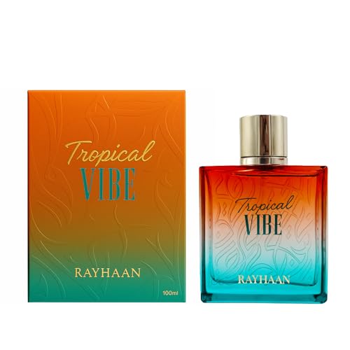 Image 3 of RAYHAAN Tropical Vibe Eau de Parfum Spray for Women & Men – Fruity Floral Woody Long-Lasting Perfume with Mango, Pineapple, Coconut & Amber Notes – Fresh Summer Beach Fragrance