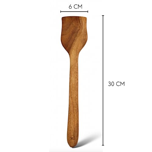 Image 6 of Vesta Homes Neem Wood Spoon Compact Flip Spatula Ladle Kitchen Tools