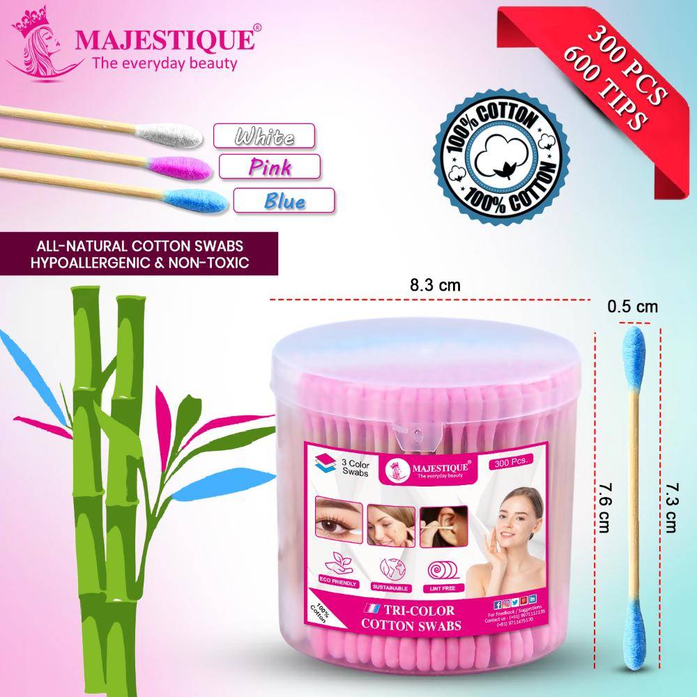 Image 2 of Majestique Tri-Color Cotton Swabs