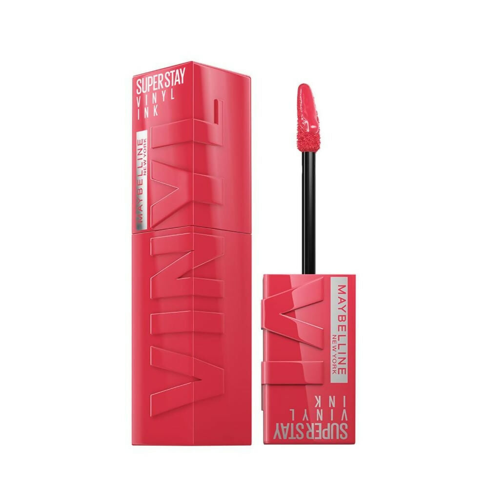 Image 1 of 4.2 ml / Pack of 1 for the product Maybelline New York Super Stay Vinyl Ink Liquid Lipstick, Instant Shine Lasts Up To 16H - Tempting
