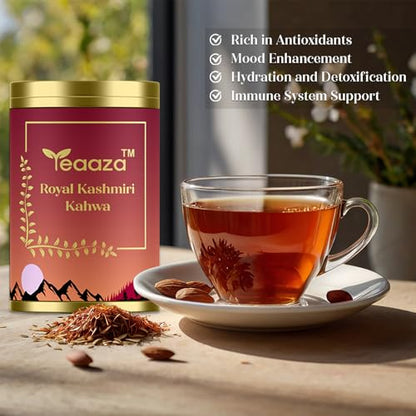 Image 2 of Teaaza Royal Kashmiri Kahwa Green Tea, Herbal Tea | 50 Gm Granules