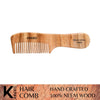 Image 1 of 1pcs for the product KINDED Handmade Oil Treated Wooden Hair Comb - Neem Wood NW60, Regular Tooth Comb with Handle
