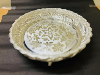 Image 4 of Dista Silvers Floral Design Plate 420g