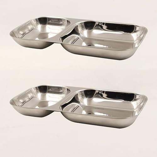 Image 1 of Pack of 2 for the product Spillbox Stainless Steel Plate