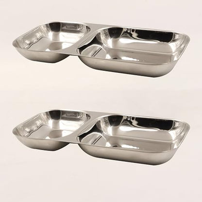 Image 1 of Pack of 2 for the product Spillbox Stainless Steel Plate