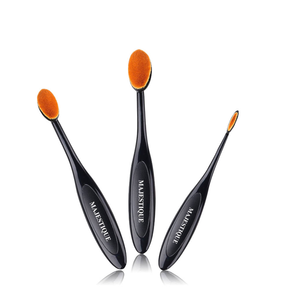 Image 1 of 3 pcs for the product Majestique Supple Oval Makeup Brushes - 3