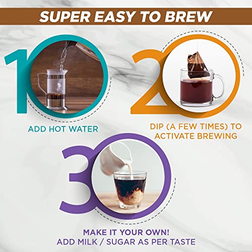Image 5 of Evora Greens Dark Roast Coffee Dip Bags | AA Grade Arabica Coffee | Strong Café Style Brew | Ready in Minutes | Makes 7 Cups