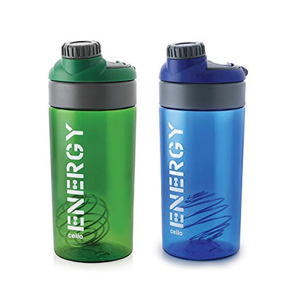 Image 1 of Default Title for the product CELLO Energy Plastic Protein Shake Bottle 700ml Set of 2