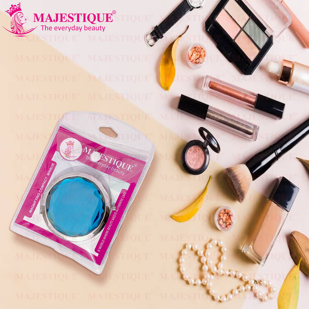 Image 3 of Majestique Crystal Edge Beauty Folding Mirror With Magnification