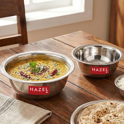 Image 1 of 2 / 350 , 550 ML for the product HAZEL Stainless Steel Mixing Bowl