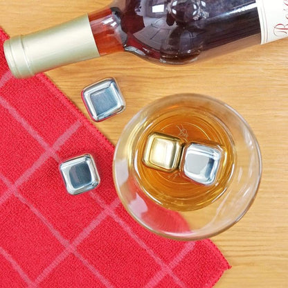 Image 3 of HAZEL Stainless Steel Whiskey Stones Set of 4