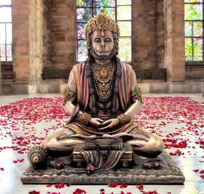 Image 1 of Default Title for the product Hanuman Ji Statue | Hindu God Figurine Balaji for Pooja Room, Altar, Gifting | for Home Decor, Office Decor (8 Inch)