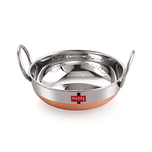Image 2 of 1 Liter for the product HAZEL Stainless Steel Kadai with Copper Bottom