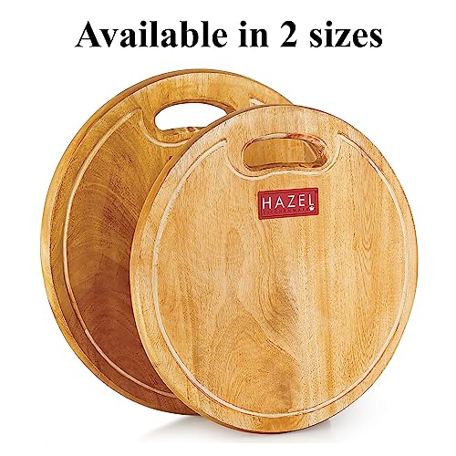 Image 7 of HAZEL Neem Wood Round Chopping Board 13 Inch