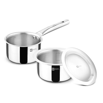 Image 3 of BERGNER TriPro Triply 3 Pcs Stainless Steel Cookware Happy Set - Tope with Lid 16cm (1.5L) and Teapan 14cm (1L)