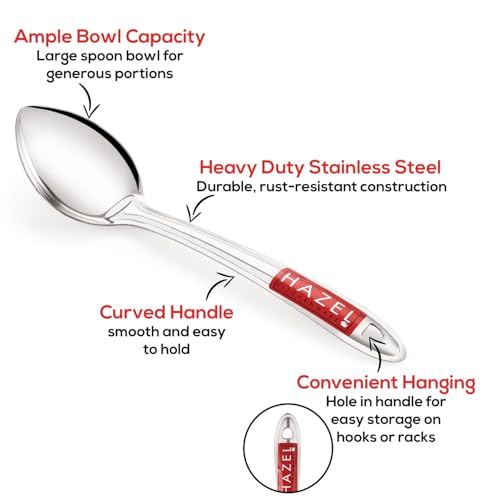 Image 3 of HAZEL Stainless Steel Pan Shape Serving Spoon Scooper Spatula Server Kitchen Utensils