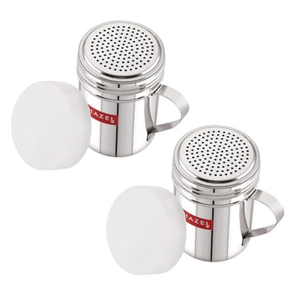 Image 5 of Silver, Masala Sprinkler with handle / 2 for the product HAZEL Stainless Steel Powder Shaker