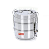Image 1 of Default Title for the product Sumeet Stainless Steel 3 Compartment Lunch Box/Tiffin with Lid (1500ML)