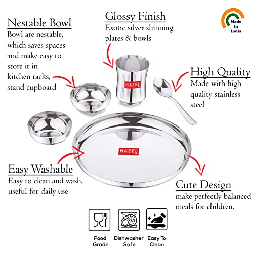Image 4 of HAZEL Stainless Steel Dinner Set for Kids