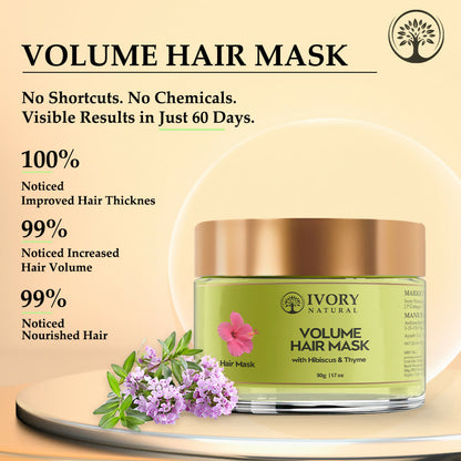 Image 3 of Ivory Natural Hair Volume Mask - Hair Volume And Length For Both Men & Women
