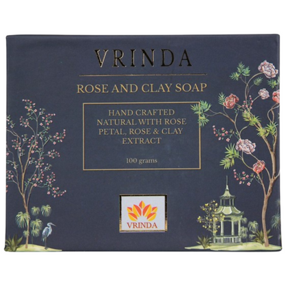 Image 1 of 100 gm for the product Vrinda Rose and Clay Soap
