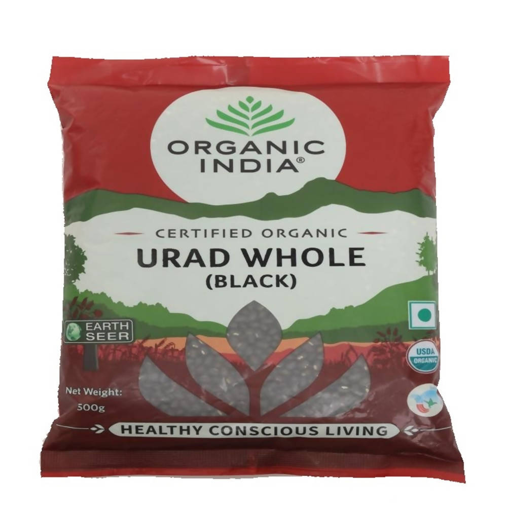 Image 1 of 500 gm for the product Organic India Urad Whole (Black)