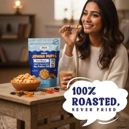 Image 3 of NIHKAN Roasted High Protein Jowar Puffs - Desi Chatpata Masala Flavour