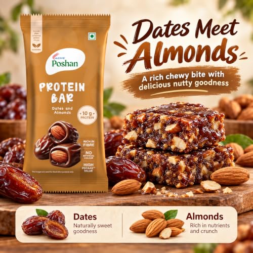 Image 4 of Acme Poshan High Protein Bar - Dates & Almonds | 50g