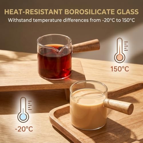 Image 6 of Supvox Espresso Shot Glass 75ml Borosilicate Measuring Cup Dual Spout