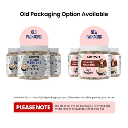 Image 5 of Heeva Roasted Makhana Foxnut Salt n Pepper Flavour 100g Pack of 3