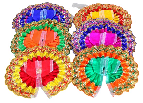 Image 4 of eSplanade Laddoo Gopal Poshak | Krishna Dress | Bhagwaan Ki Poshaak | Dev Vastra - (Set of 6) Laddu Gopal Idols