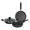 Image 1 of Default Title for the product Prestige Omega Granite Non-Stick 3 Pc Cookware Set with Glass Lid